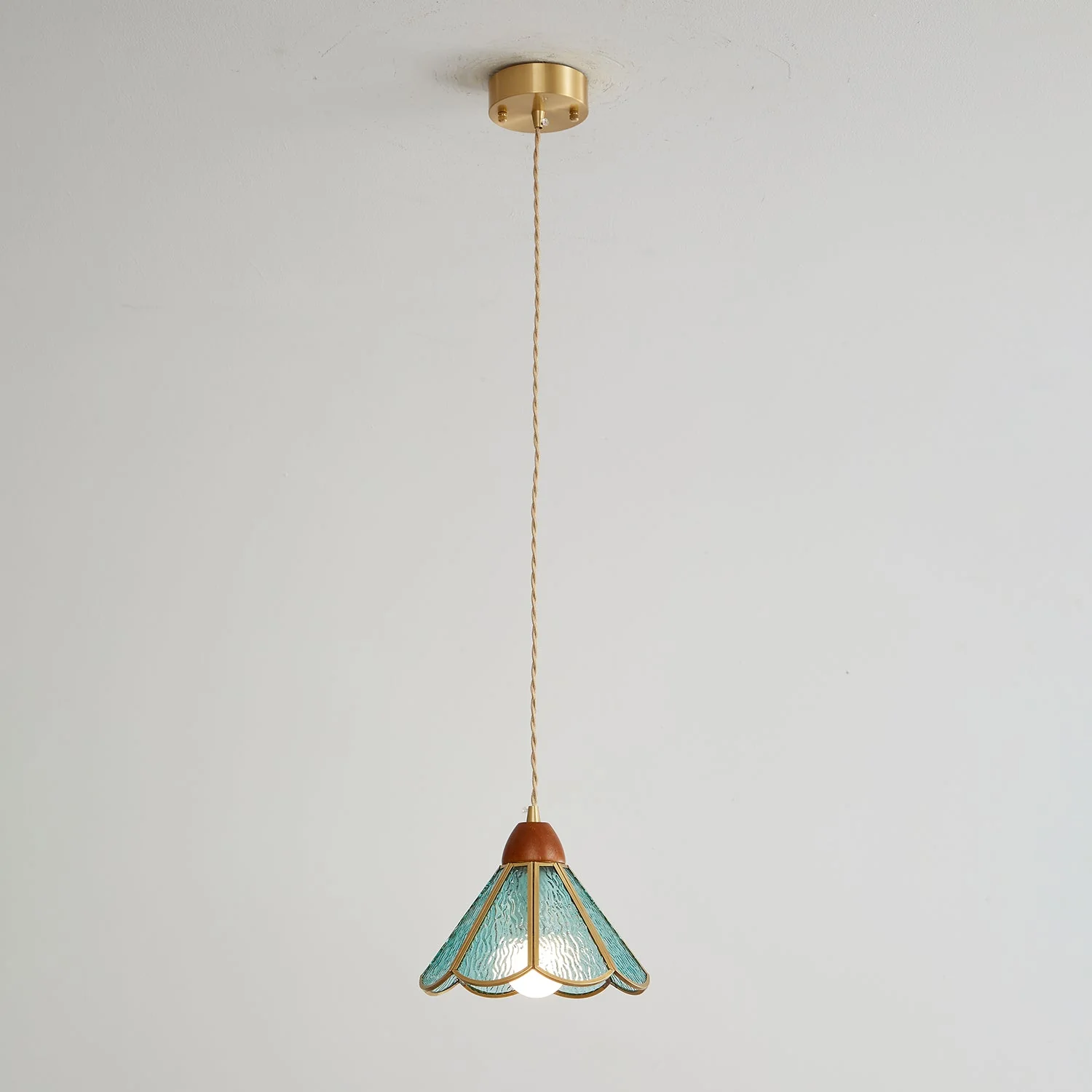 Florace Wood & Glass Vintage Pendant Lamp - Image 3