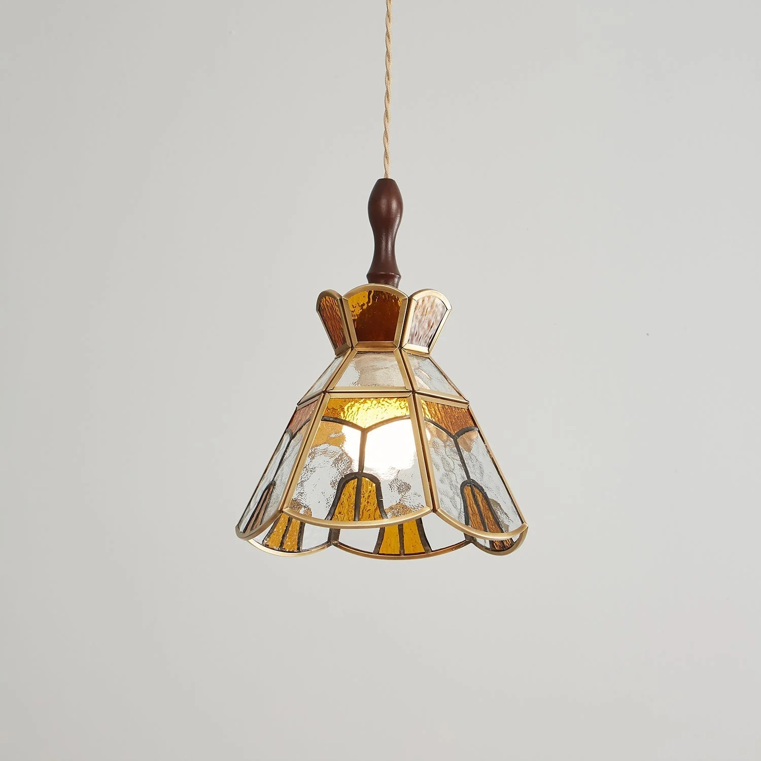 Florace Wood & Glass Vintage Pendant Lamp - Image 30