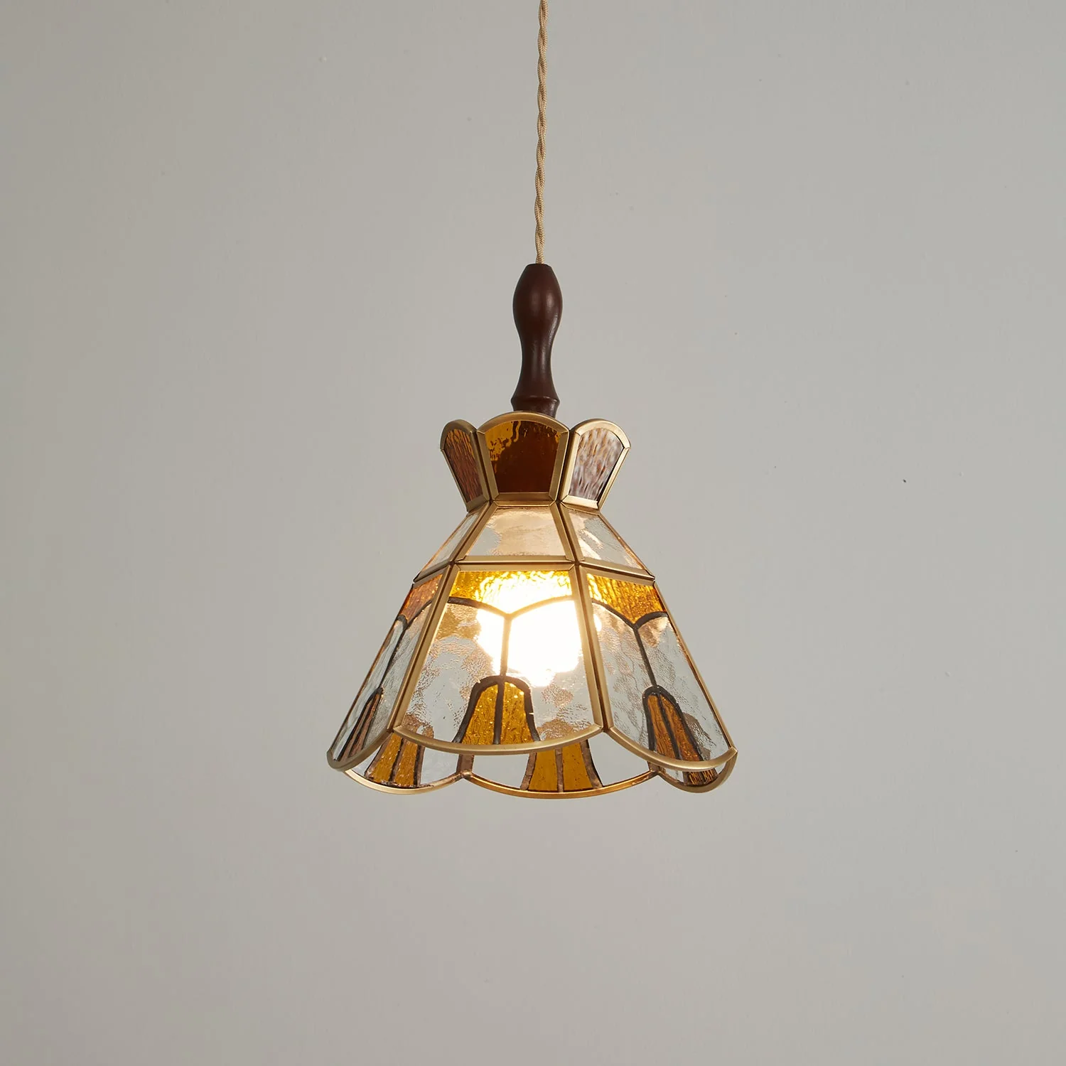 Florace Wood & Glass Vintage Pendant Lamp - Image 31