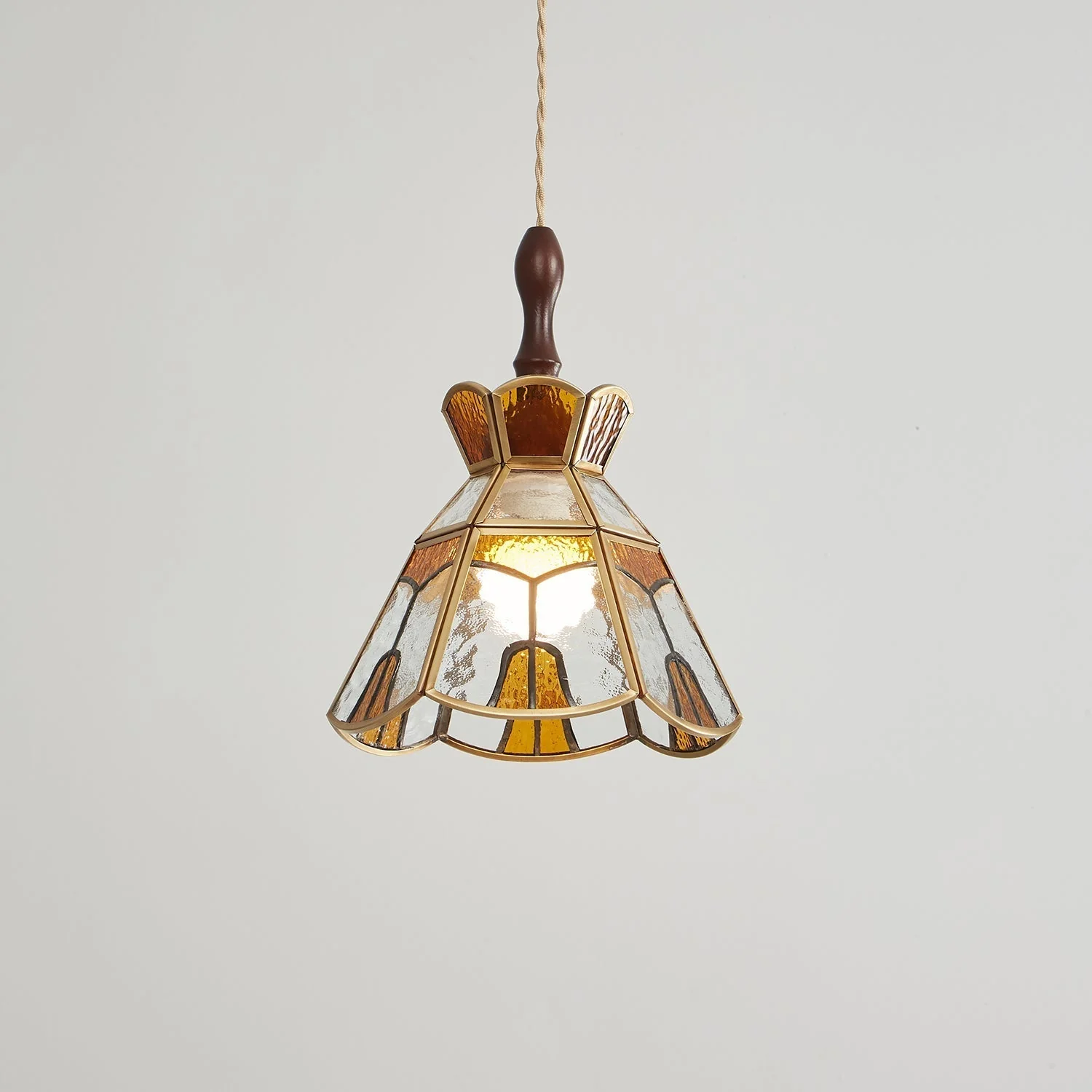 Florace Wood & Glass Vintage Pendant Lamp - Image 33