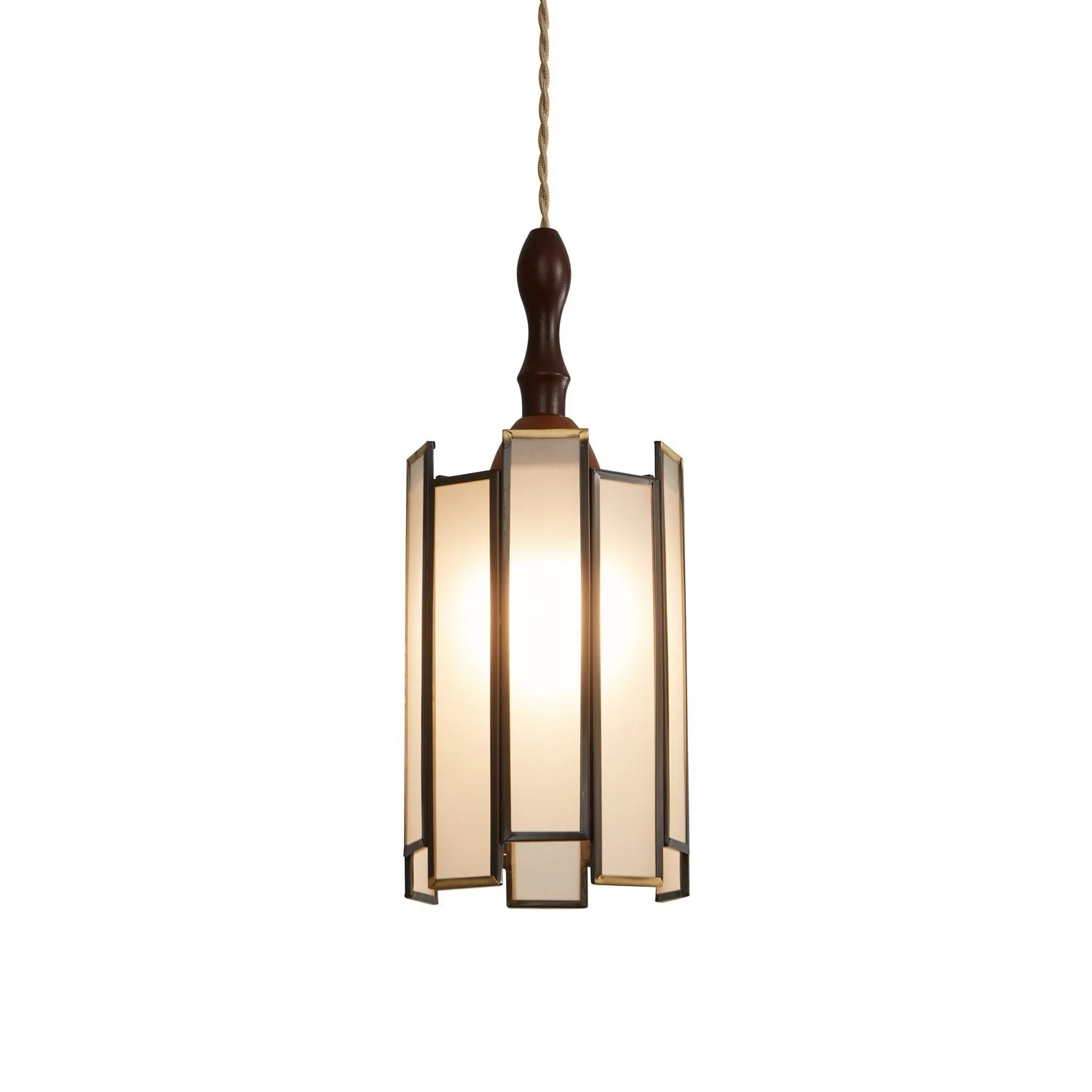 Florace Wood & Glass Vintage Pendant Lamp - Image 34
