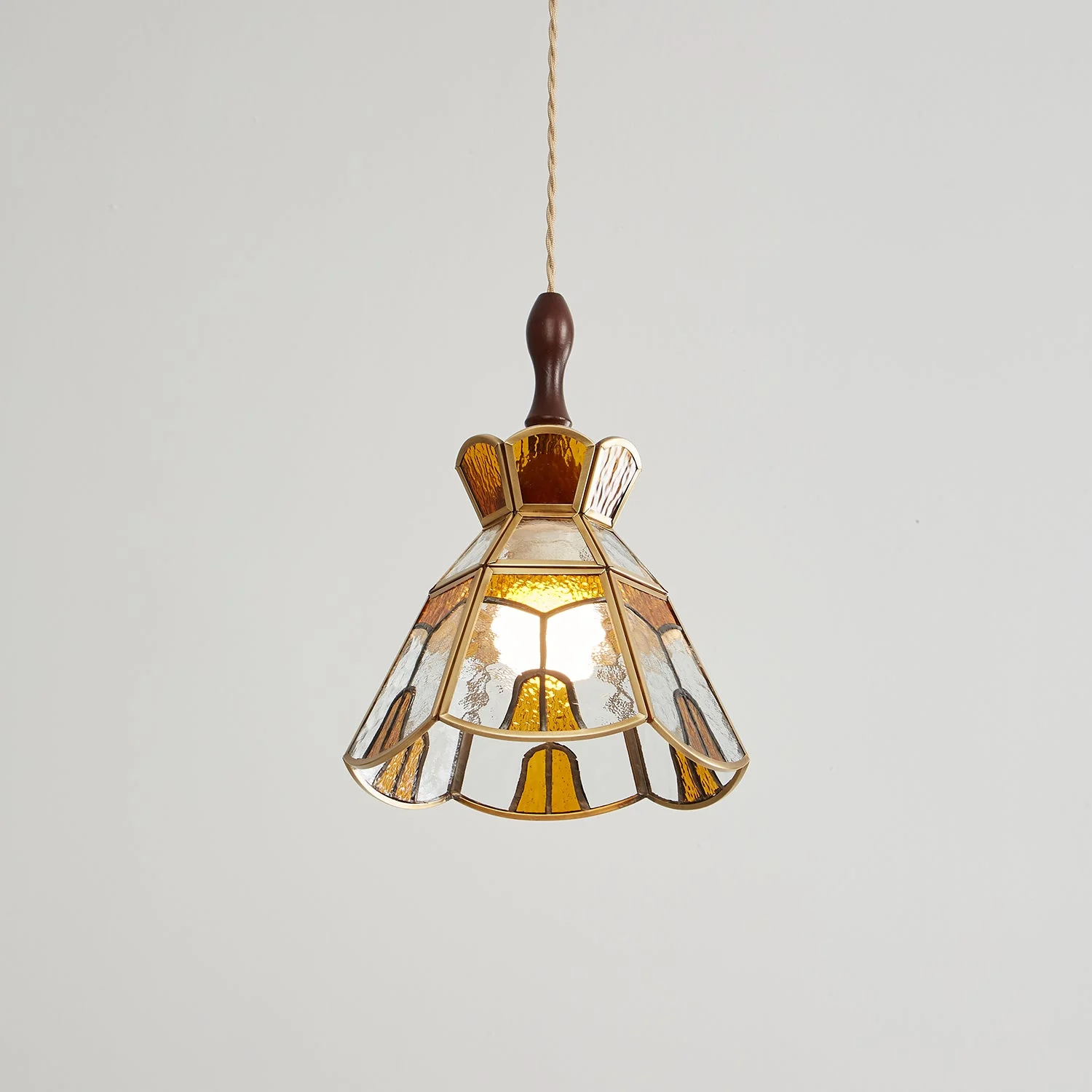 Florace Wood & Glass Vintage Pendant Lamp - Image 35
