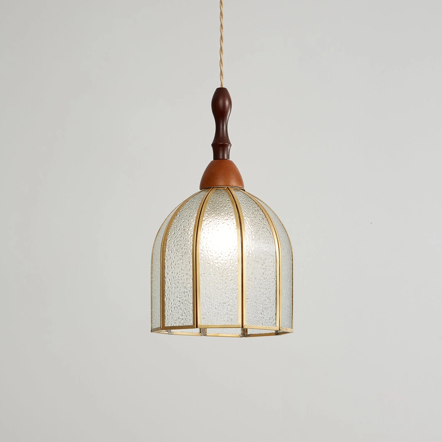 Florace Wood & Glass Vintage Pendant Lamp - Image 38