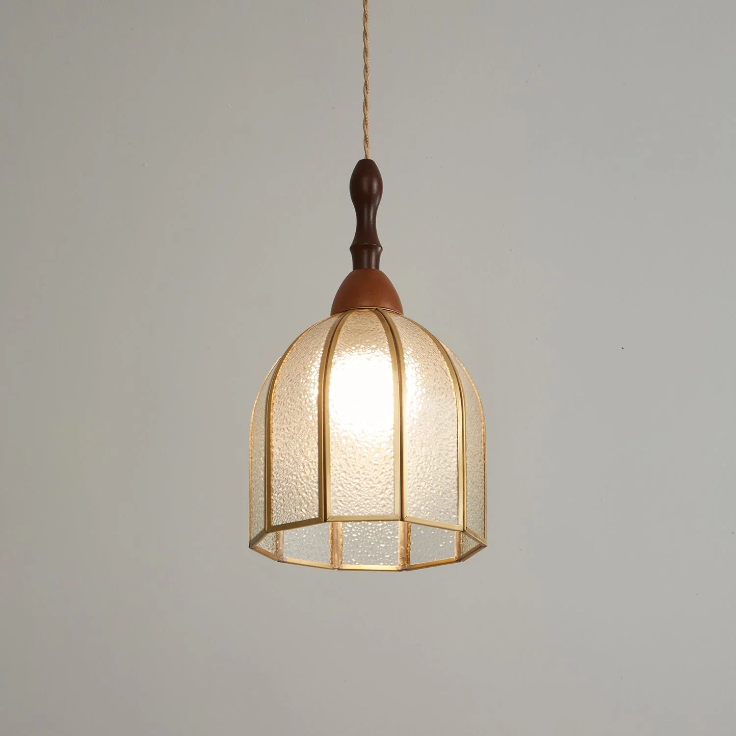 Florace Wood & Glass Vintage Pendant Lamp - Image 43