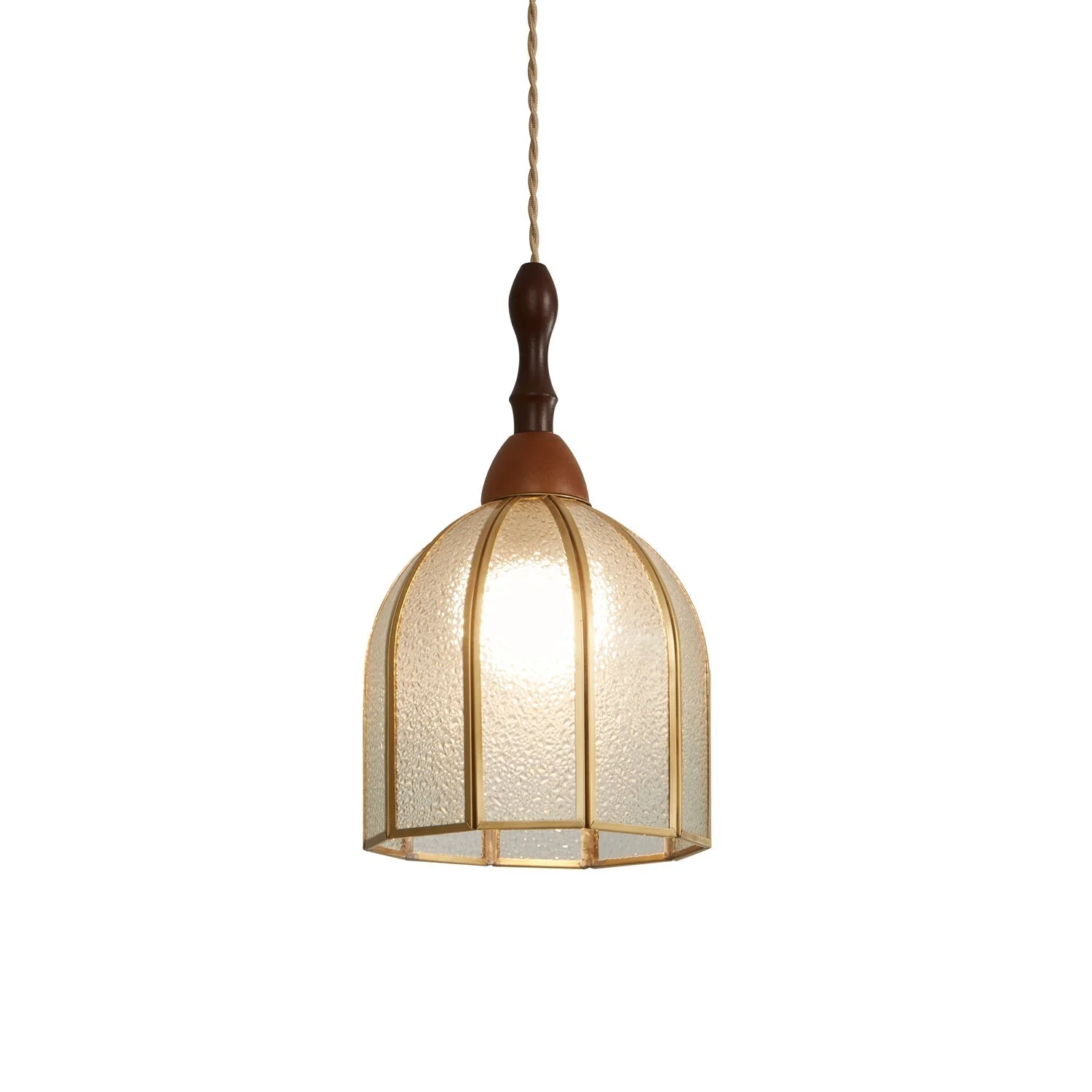 Florace Wood & Glass Vintage Pendant Lamp - Image 45