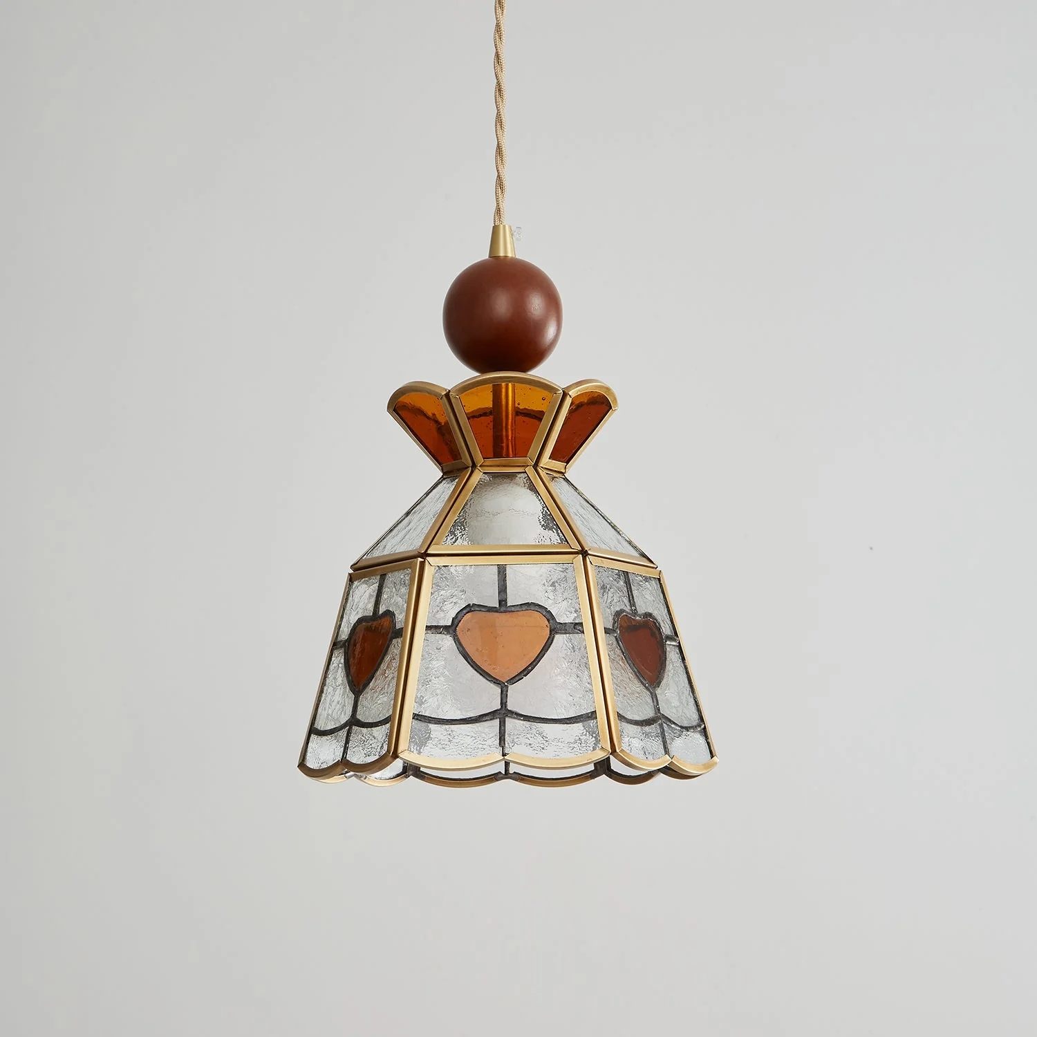 Florace Wood & Glass Vintage Pendant Lamp - Image 5