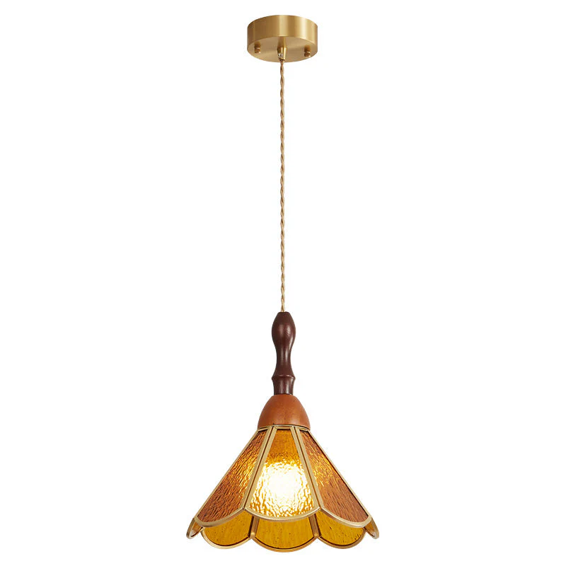 Florace Wood & Glass Vintage Pendant Lamp - Image 57