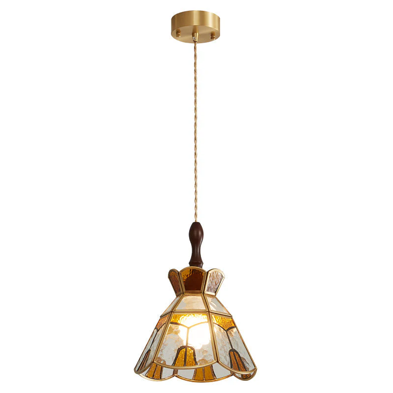 Florace Wood & Glass Vintage Pendant Lamp - Image 59