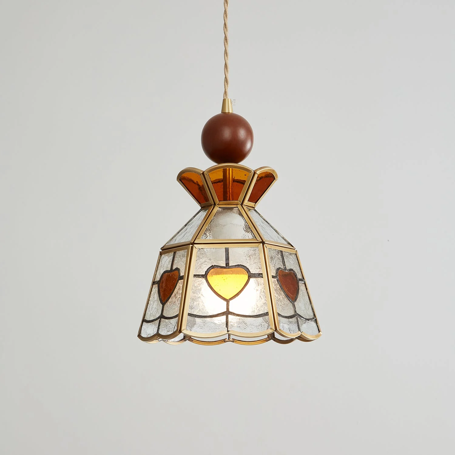 Florace Wood & Glass Vintage Pendant Lamp - Image 6