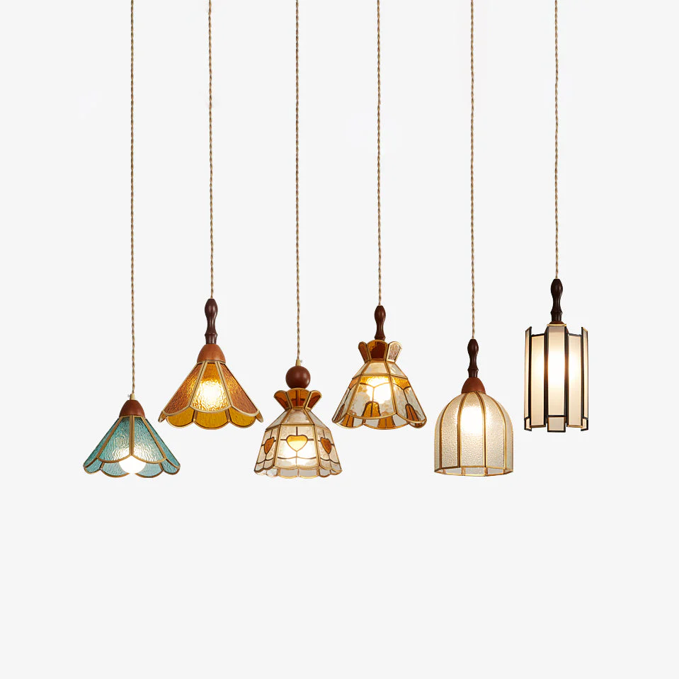 Florace Wood & Glass Vintage Pendant Lamp - Image 63