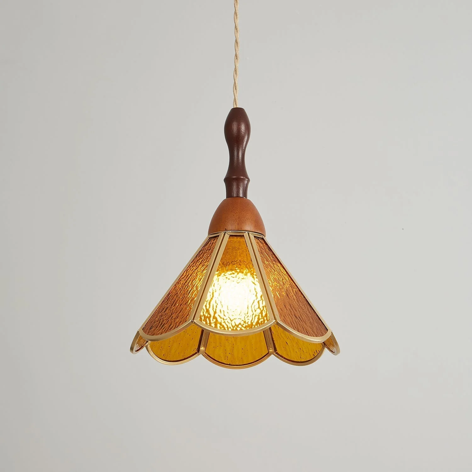 Florace Wood & Glass Vintage Pendant Lamp - Image 67