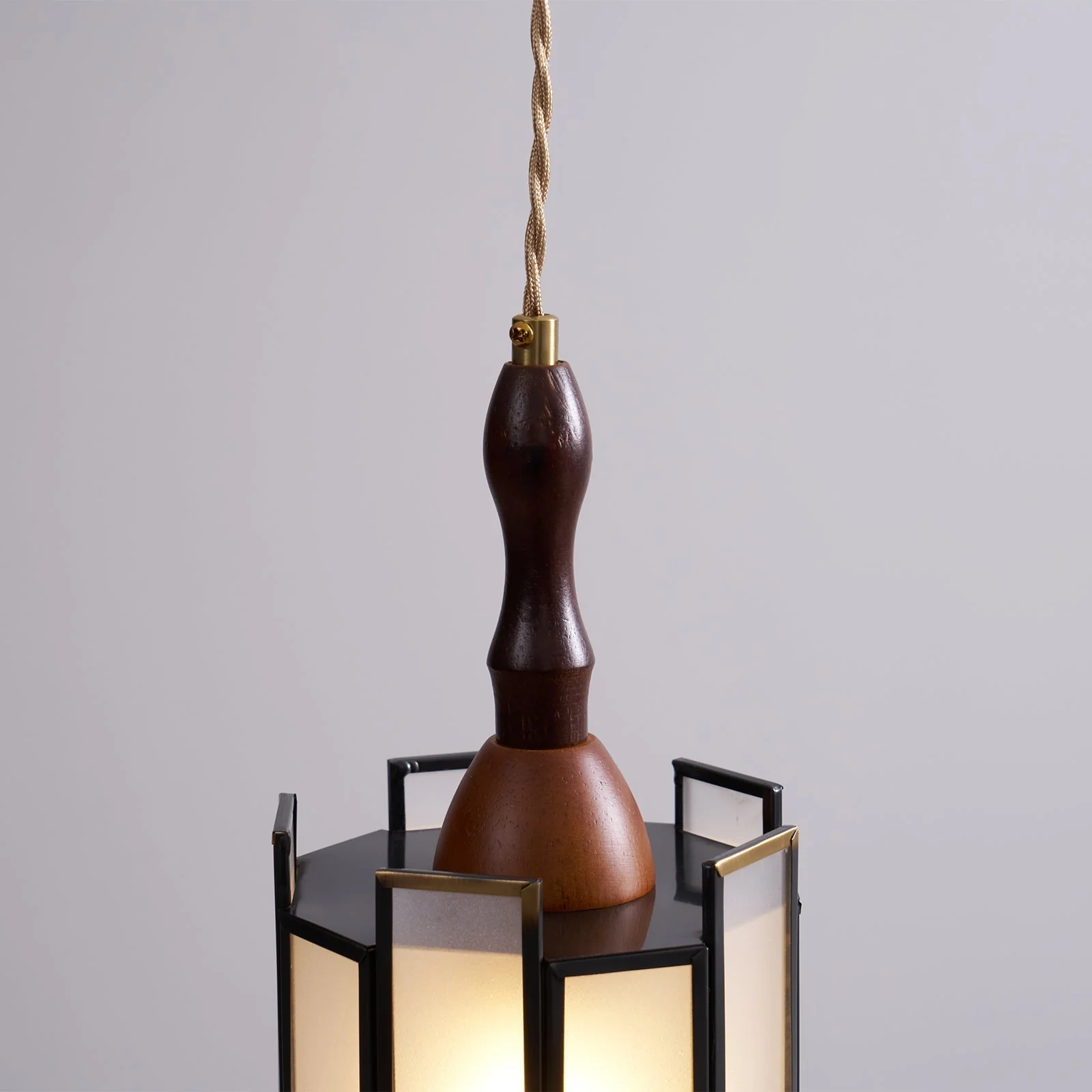 Florace Wood & Glass Vintage Pendant Lamp - Image 69
