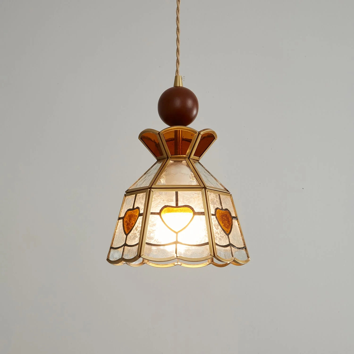 Florace Wood & Glass Vintage Pendant Lamp - Image 7