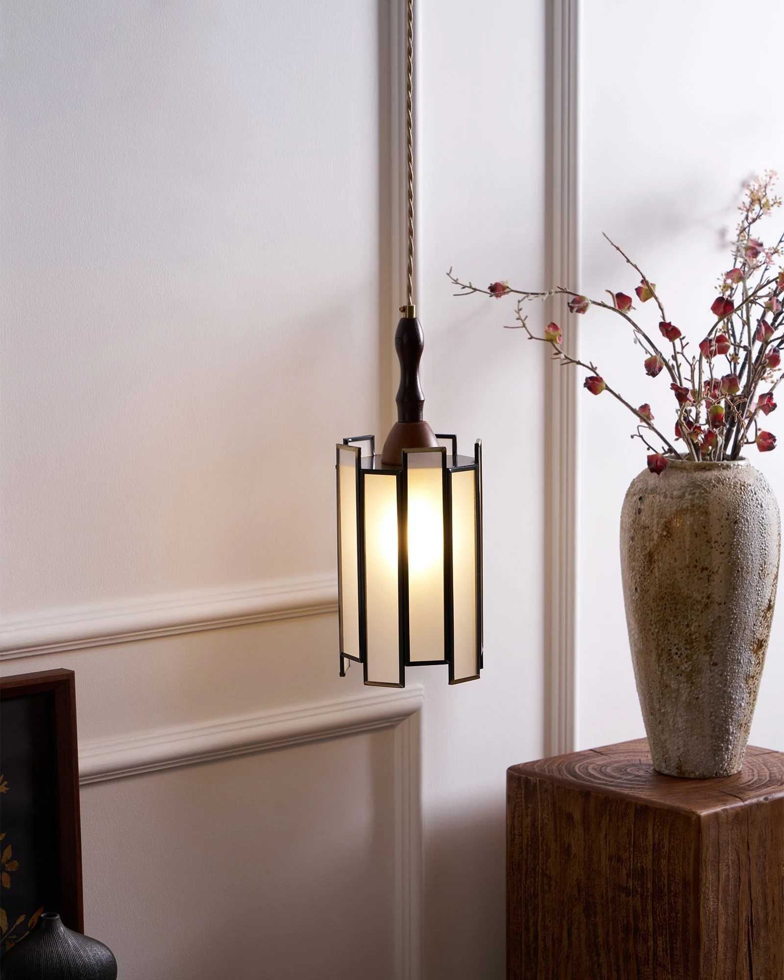 Florace Wood & Glass Vintage Pendant Lamp - Image 71