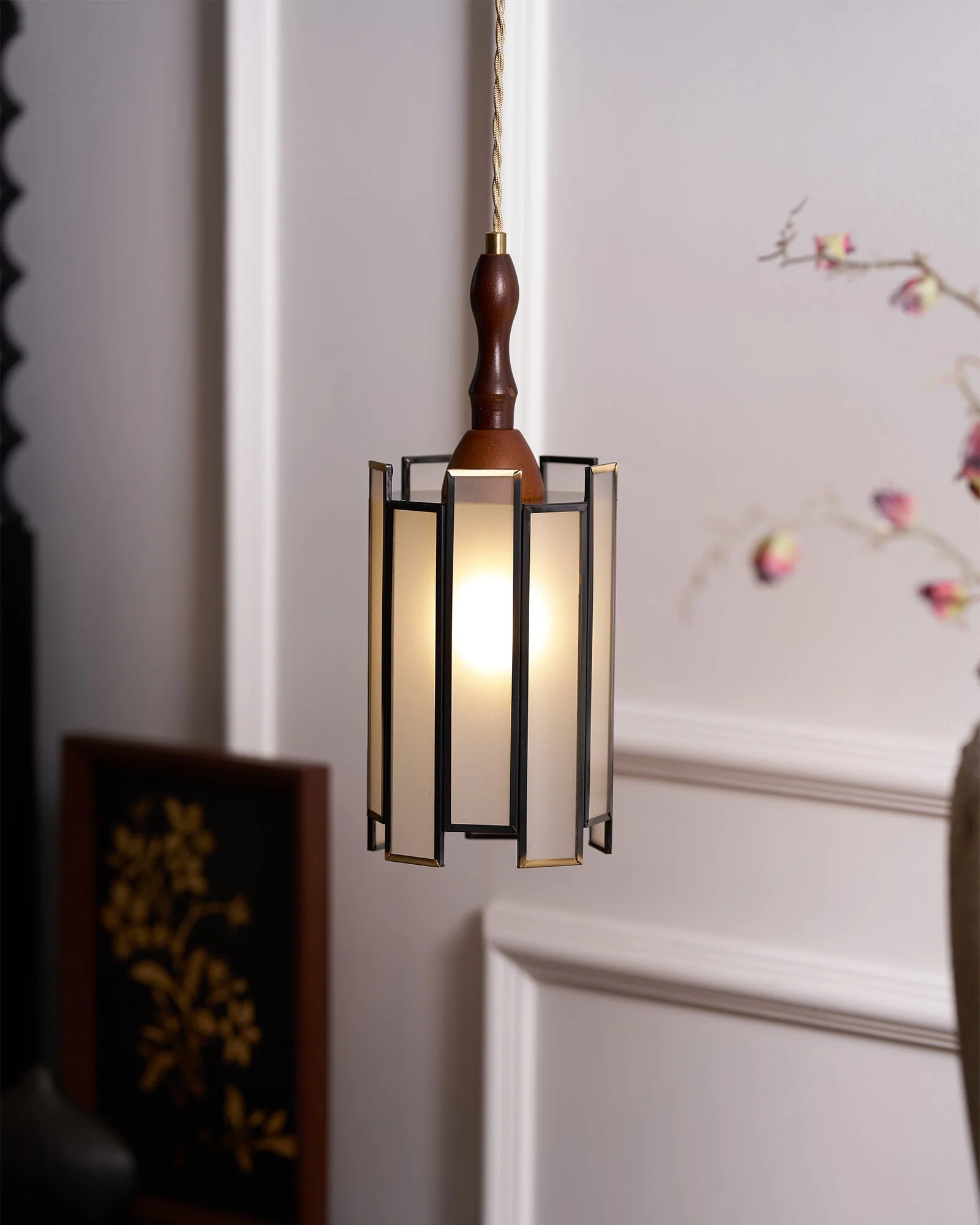 Florace Wood & Glass Vintage Pendant Lamp - Image 74