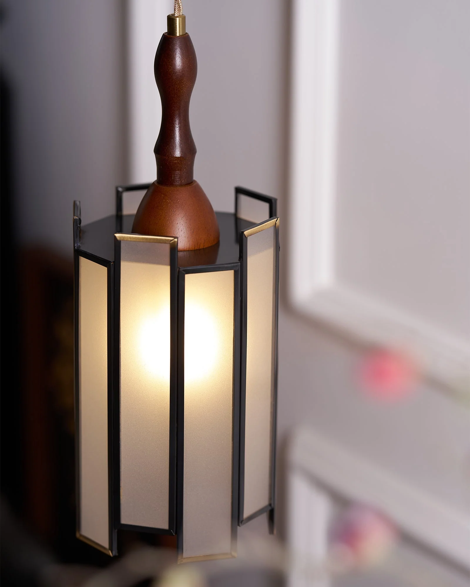 Florace Wood & Glass Vintage Pendant Lamp - Image 75