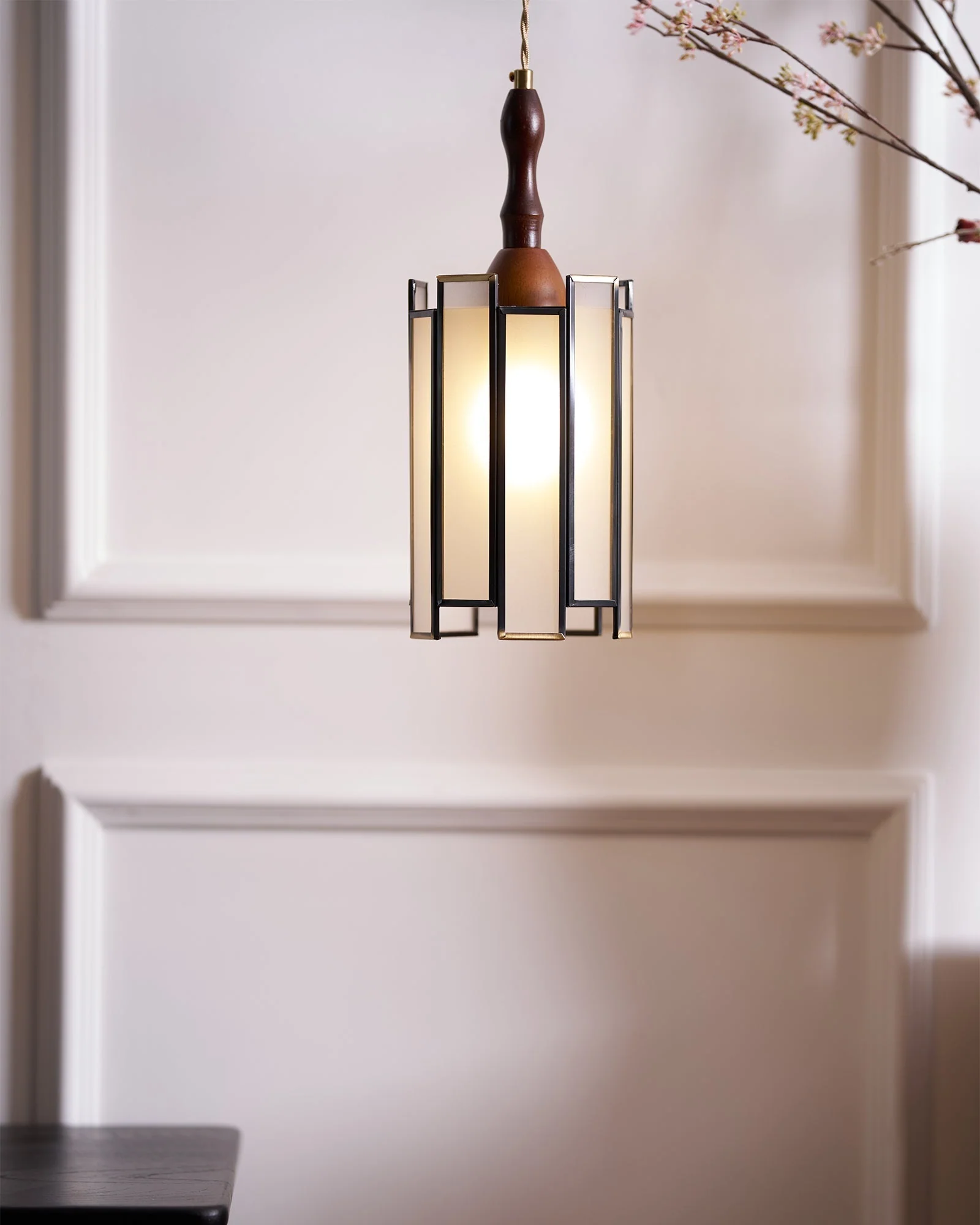 Florace Wood & Glass Vintage Pendant Lamp - Image 77