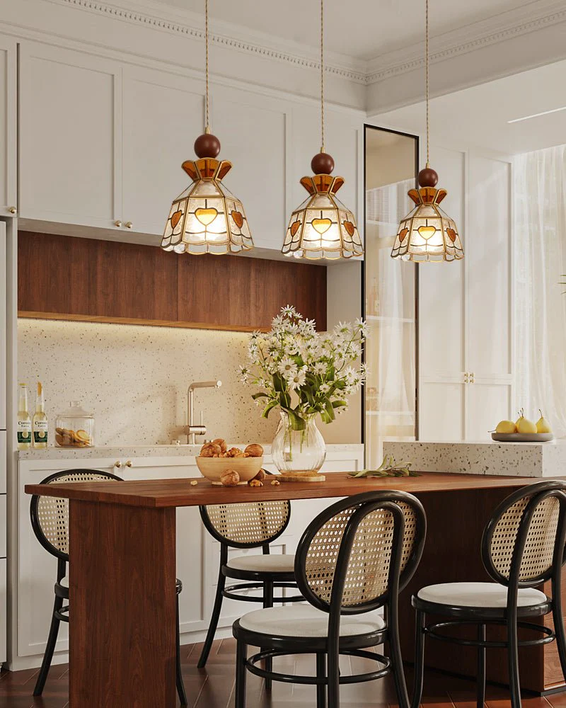 Florace Wood & Glass Vintage Pendant Lamp - Image 88