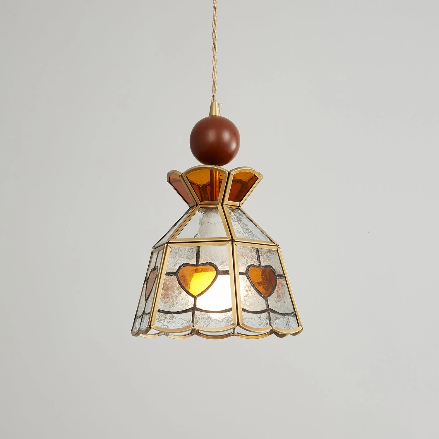 Florace Wood & Glass Vintage Pendant Lamp - Image 9