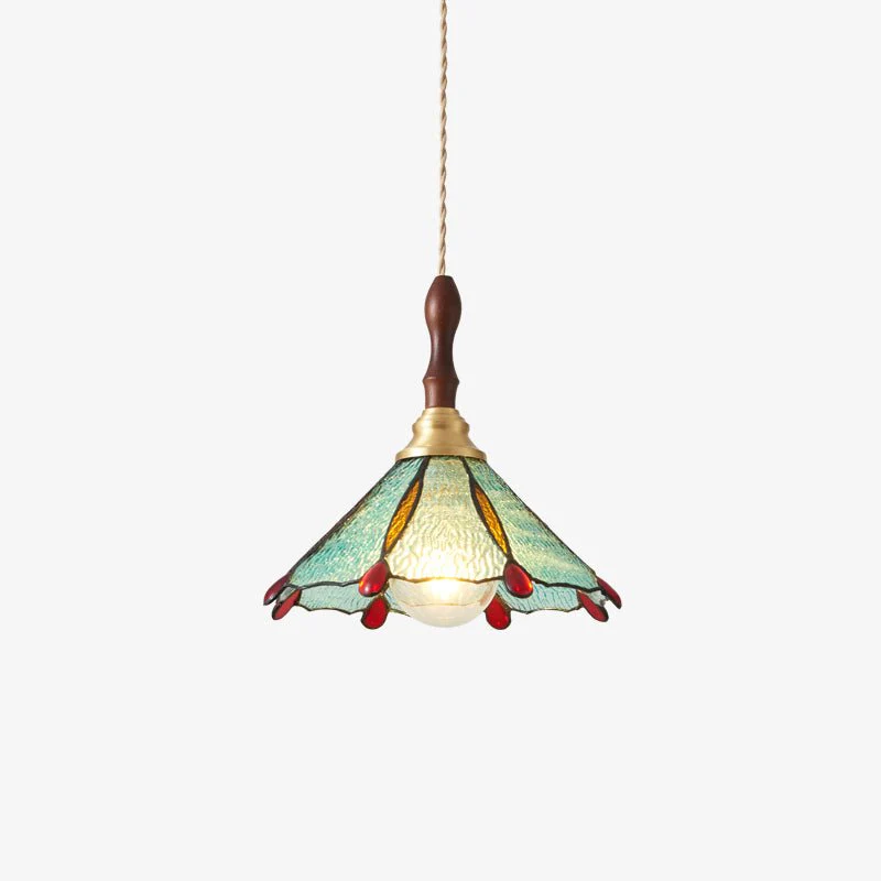 Floraner Brass & Glass Pendant Lamp