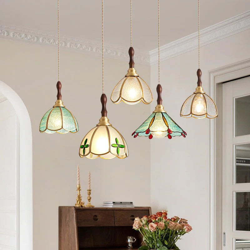 Floraner Brass & Glass Pendant Lamp - Image 4