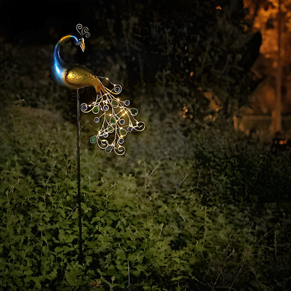 Flourish Peacock Solar-Powered Outdoor Light - Image 4