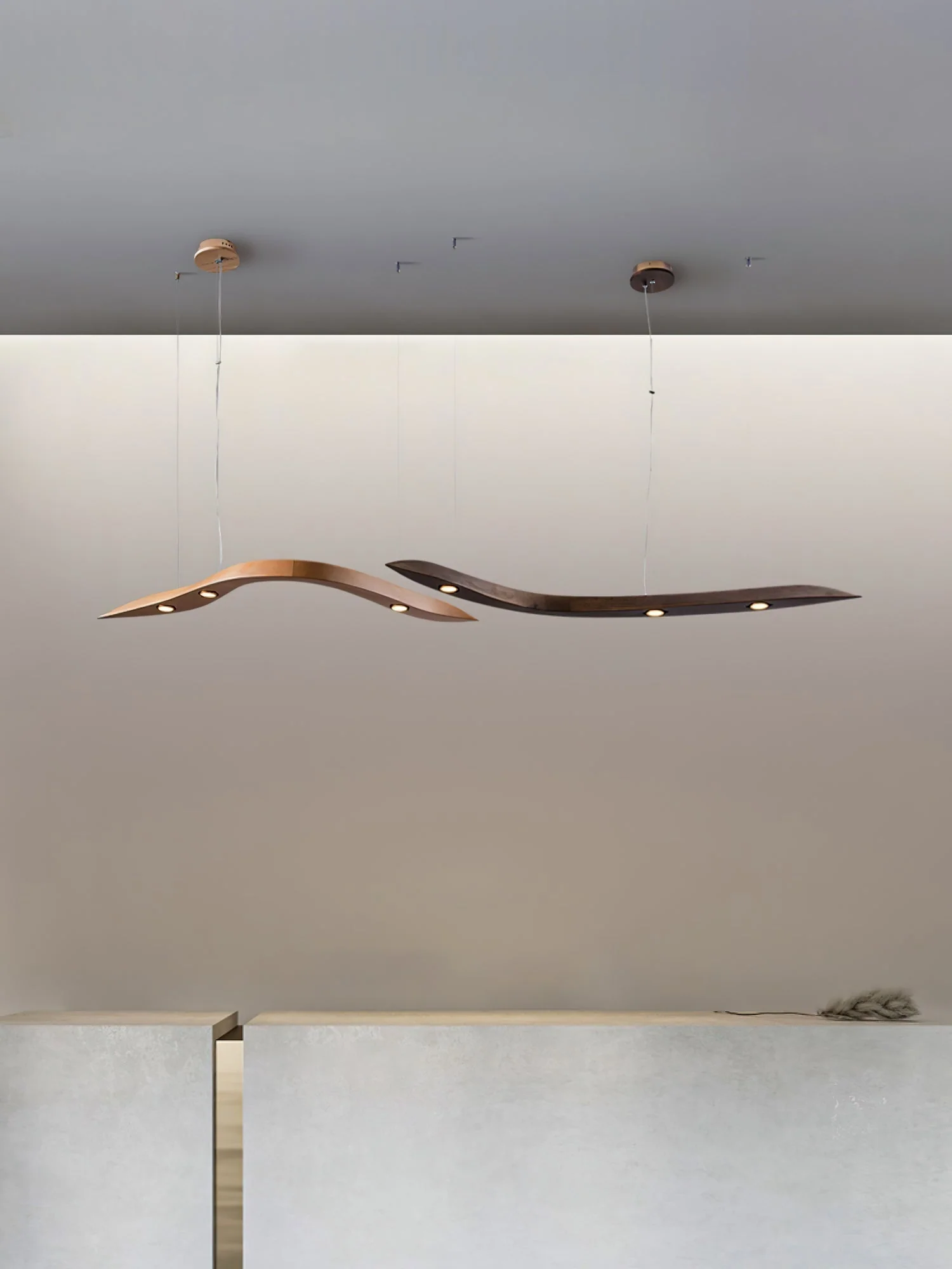 Flow Minimalist Wood Pendant Lamp - Image 11