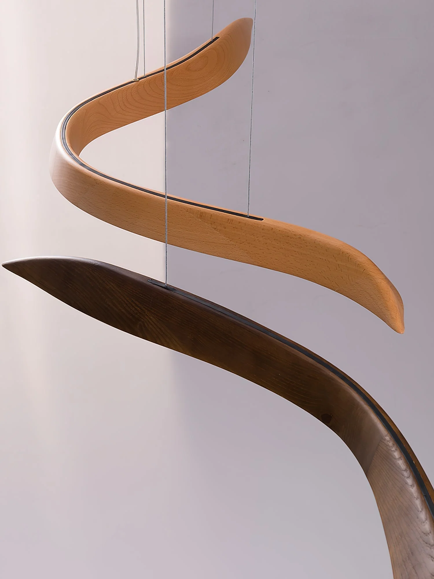 Flow Minimalist Wood Pendant Lamp - Image 17