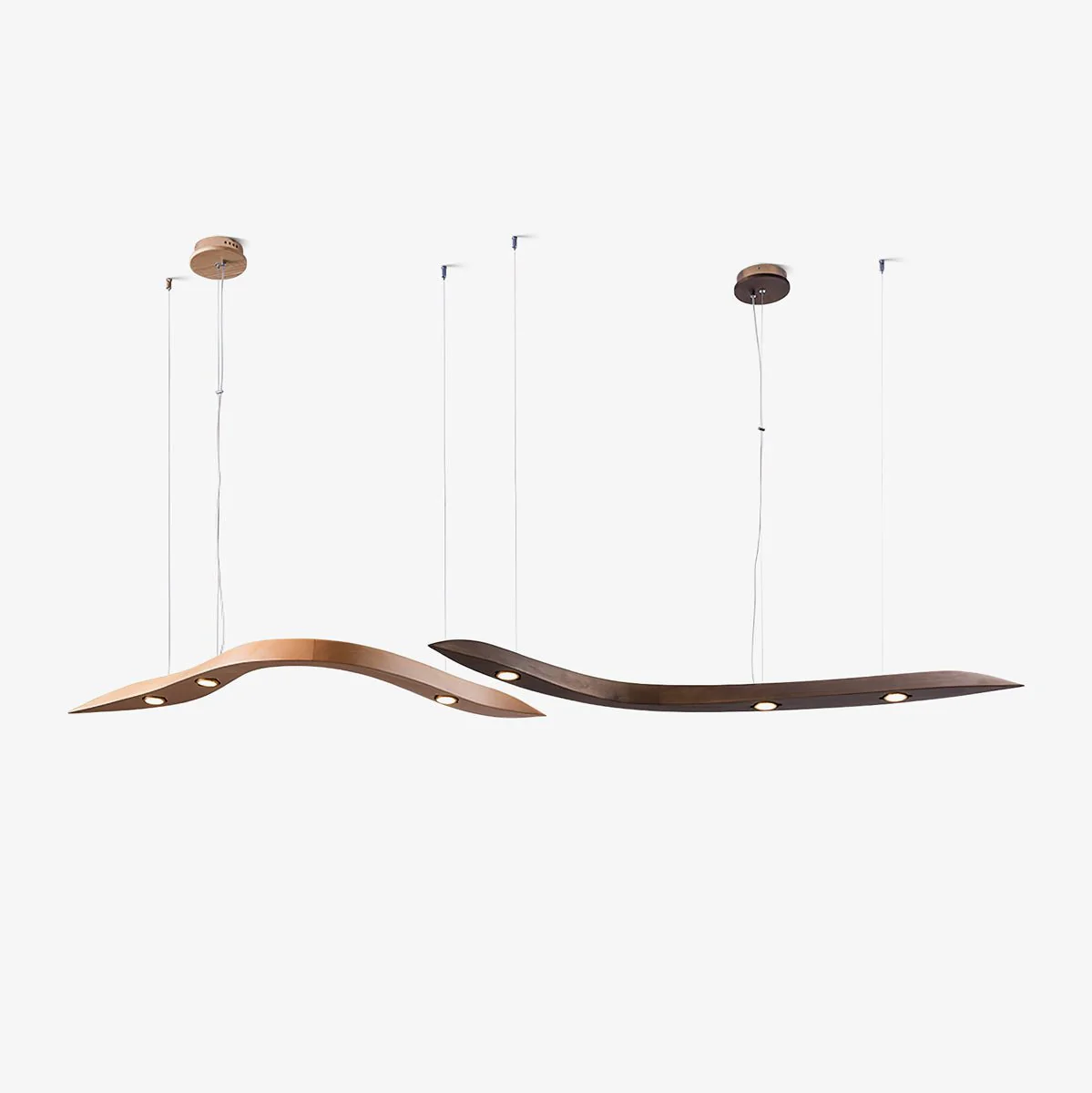 Flow Minimalist Wood Pendant Lamp - Image 25