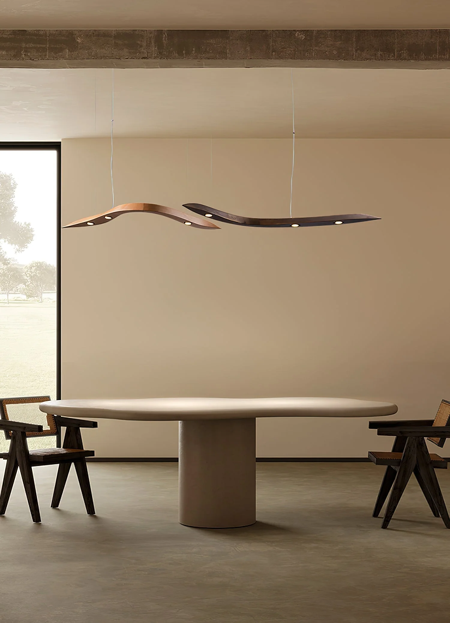 Flow Minimalist Wood Pendant Lamp - Image 28