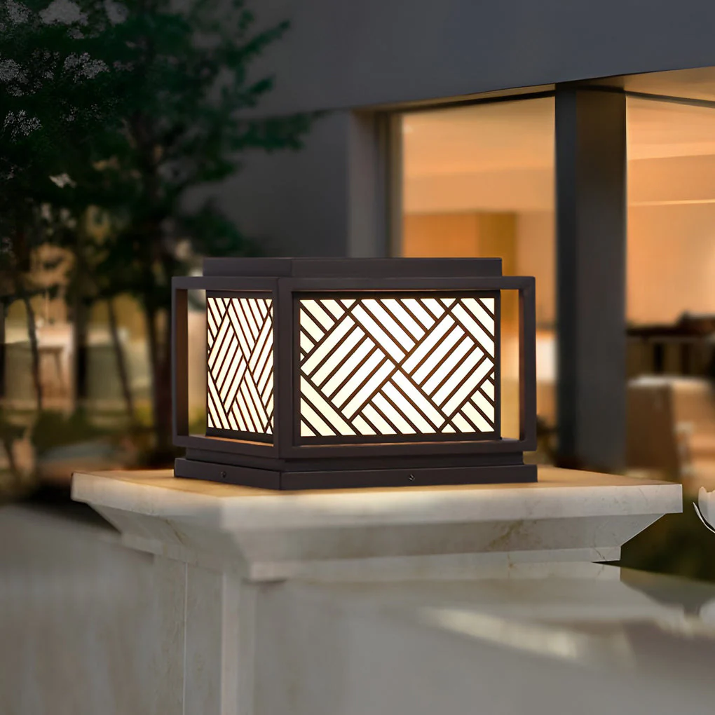 Fourth Square LED Modern Outdoor Caps Pillar Light - Image 2
