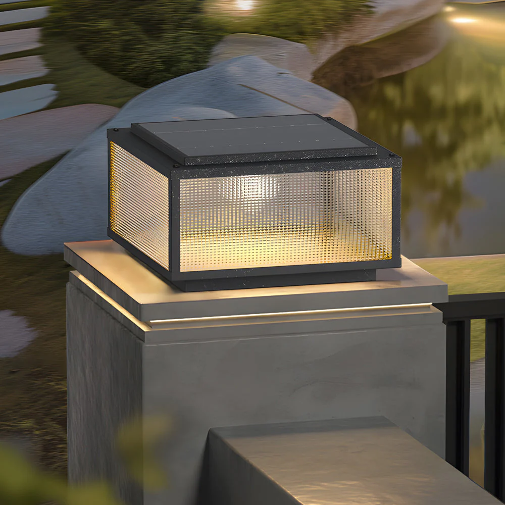 Fox Square Cast Outdoor Pillar Light Fixtures - Image 4