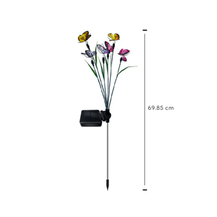 Fraces Six-Head Butterfly Solar Steel Outdoor Lights - Image 3