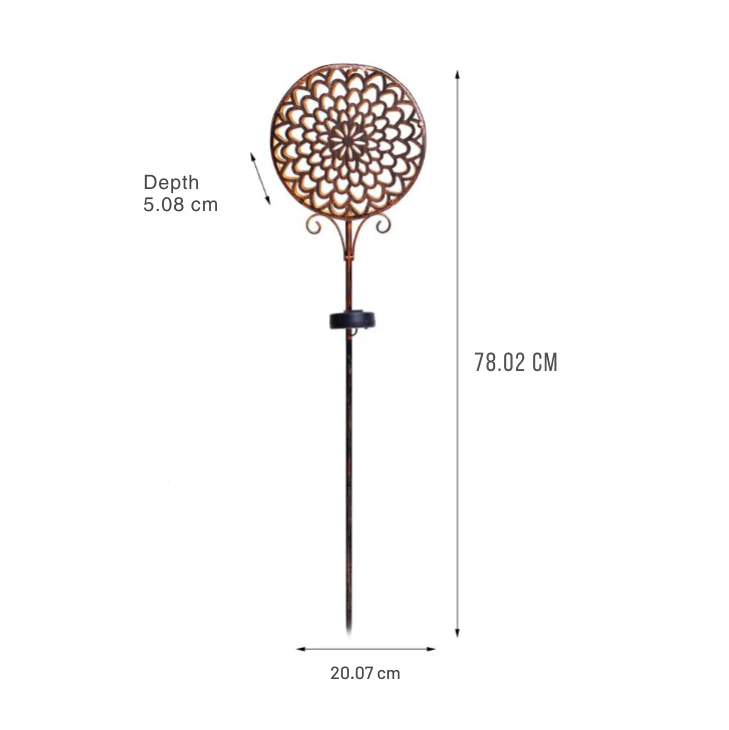 Francis Bohemian Solar Hollow Drum LED Outdoor Lamp - Image 3
