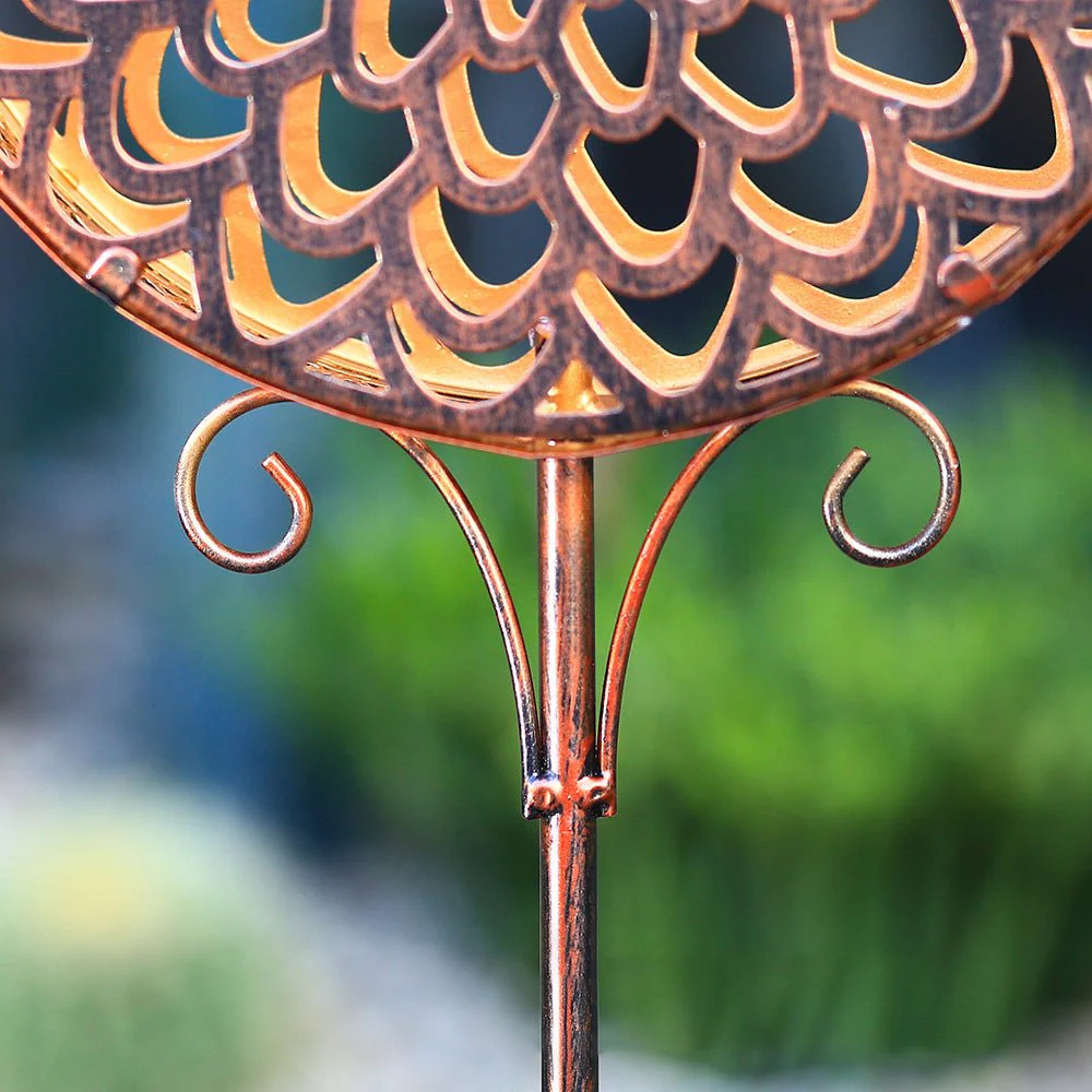 Francis Bohemian Solar Hollow Drum LED Outdoor Lamp - Image 8
