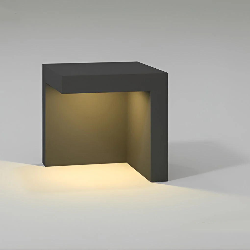 Fredy Rectangular Fixture Modern Glass Outdoor Path Light - Image 11