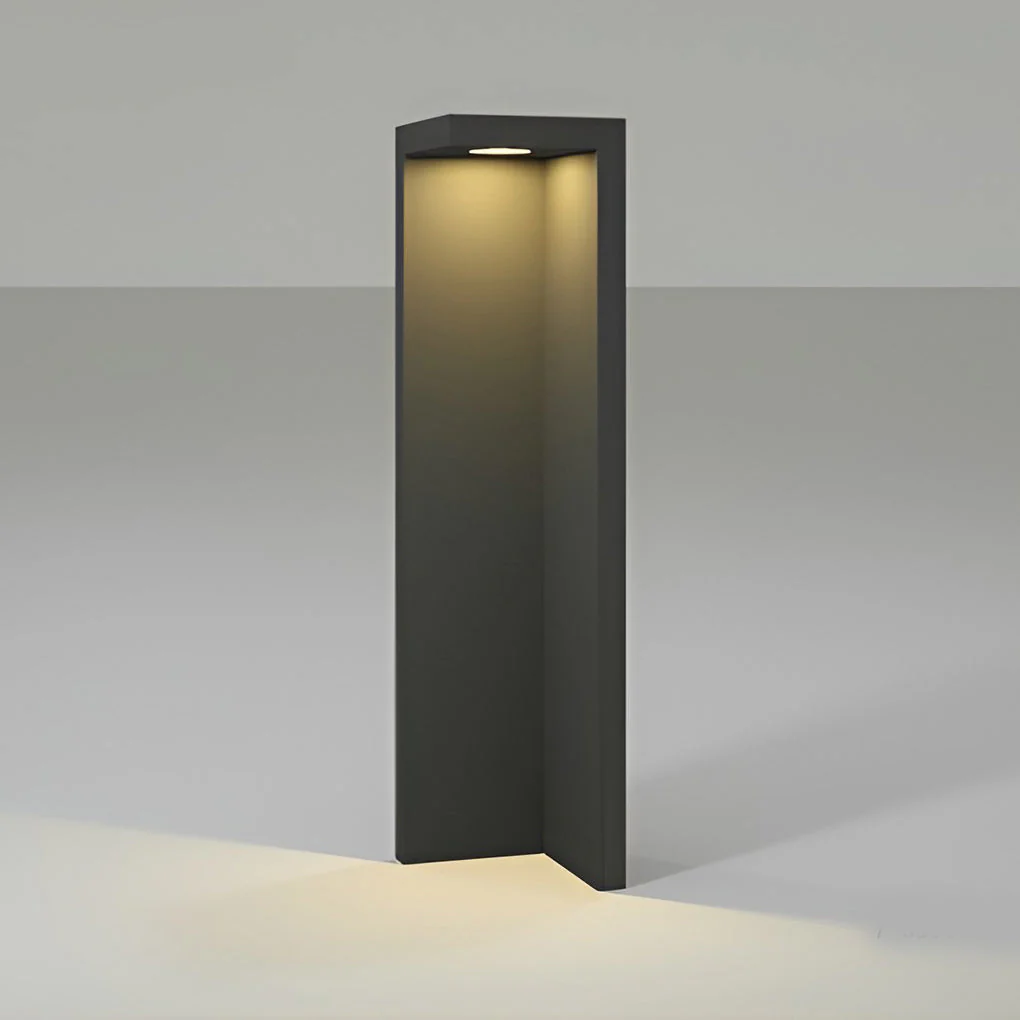 Fredy Rectangular Fixture Modern Glass Outdoor Path Light - Image 12