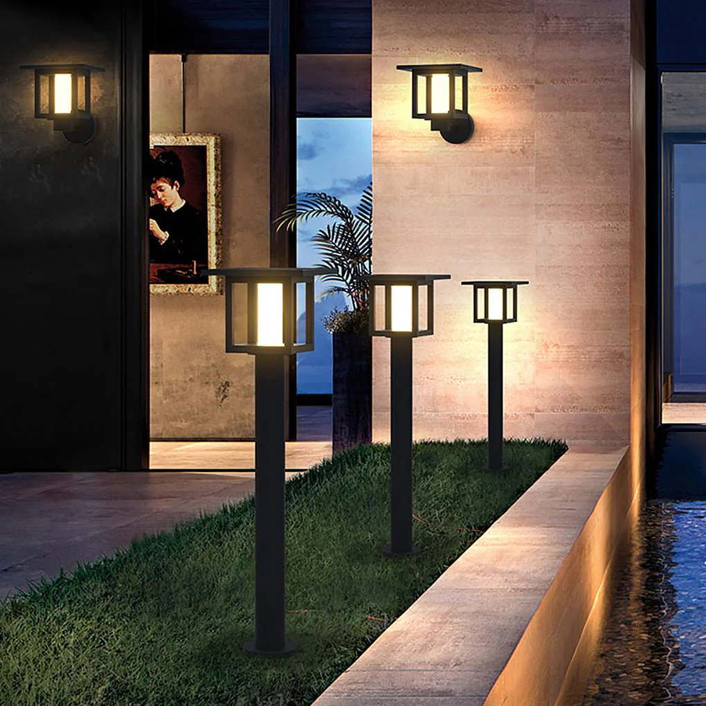 Freea Vintage Wide Top LED Glass Outdoor Post Lights - Image 14