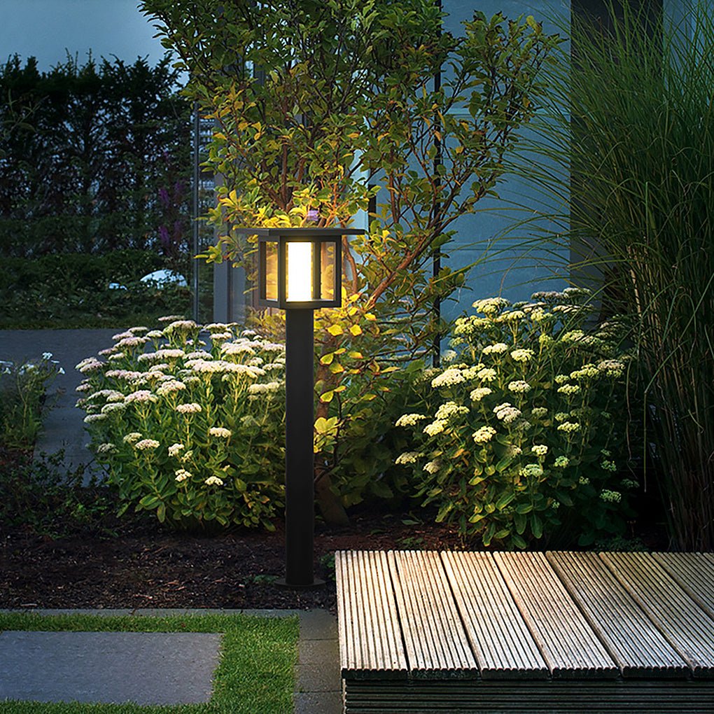 Freea Vintage Wide Top LED Glass Outdoor Post Lights - Image 9