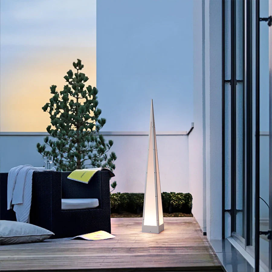 Fremn Geometric Stainless Steel Outdoor Floor Lamp - Image 6