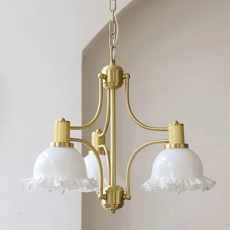 French Contemporary Brass Chandelier - Image 15