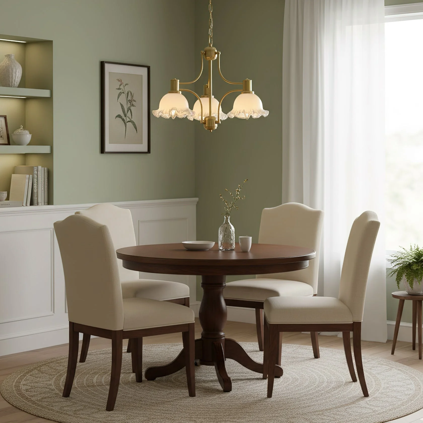 French Contemporary Brass Chandelier - Image 4