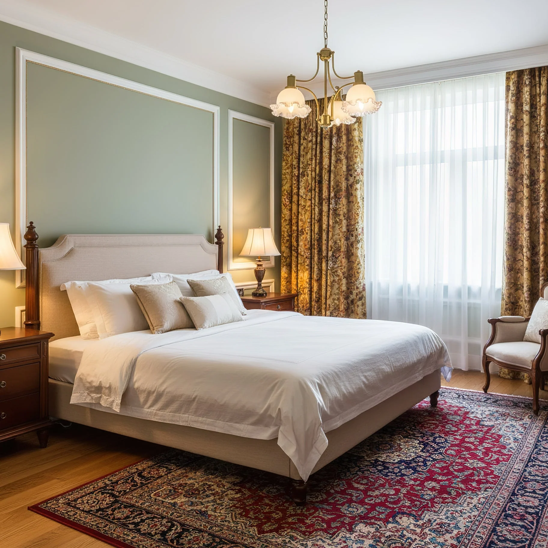 French Contemporary Brass Chandelier - Image 7