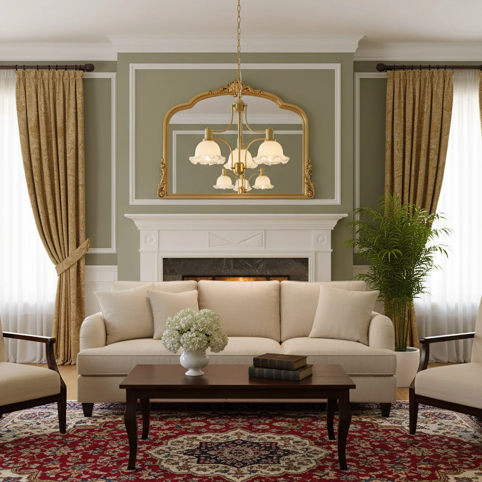French Contemporary Brass Chandelier - Image 8