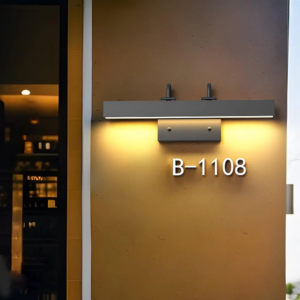 Fres LED House Number Steel Outdoor Wall-Mounted Light - Image 2