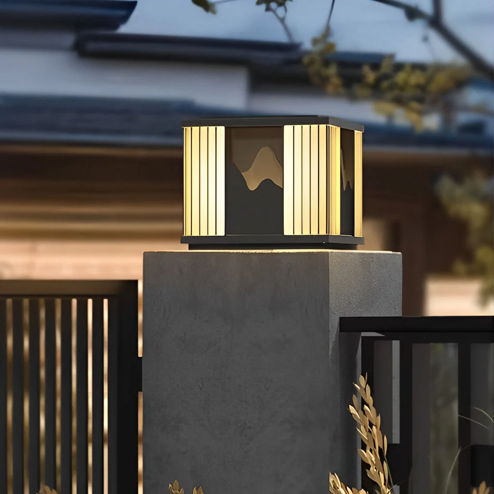 Gaiety LED Scenery Modern Steel Outdoor Post Caps Lights - Image 2