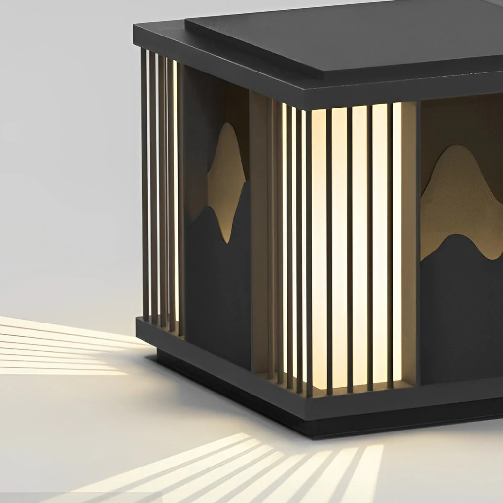 Gaiety LED Scenery Modern Steel Outdoor Post Caps Lights - Image 5