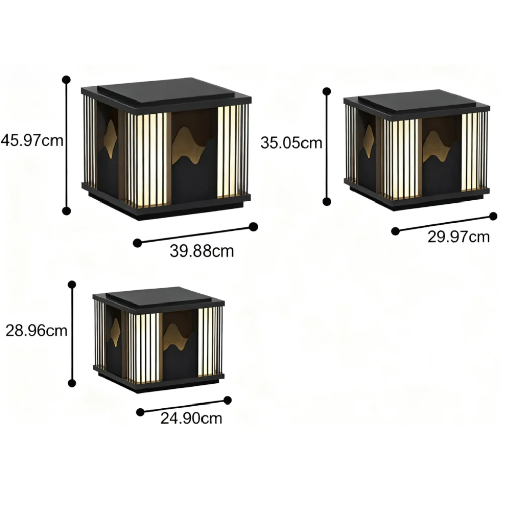 Gaiety LED Scenery Modern Steel Outdoor Post Caps Lights - Image 9