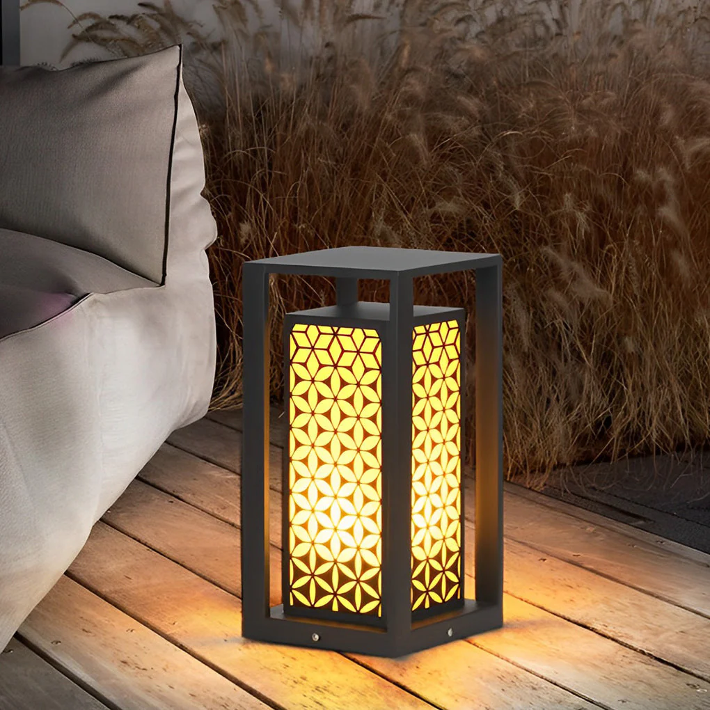Gala Floral Pattern Unique Modern Pathway Lights - Image 5