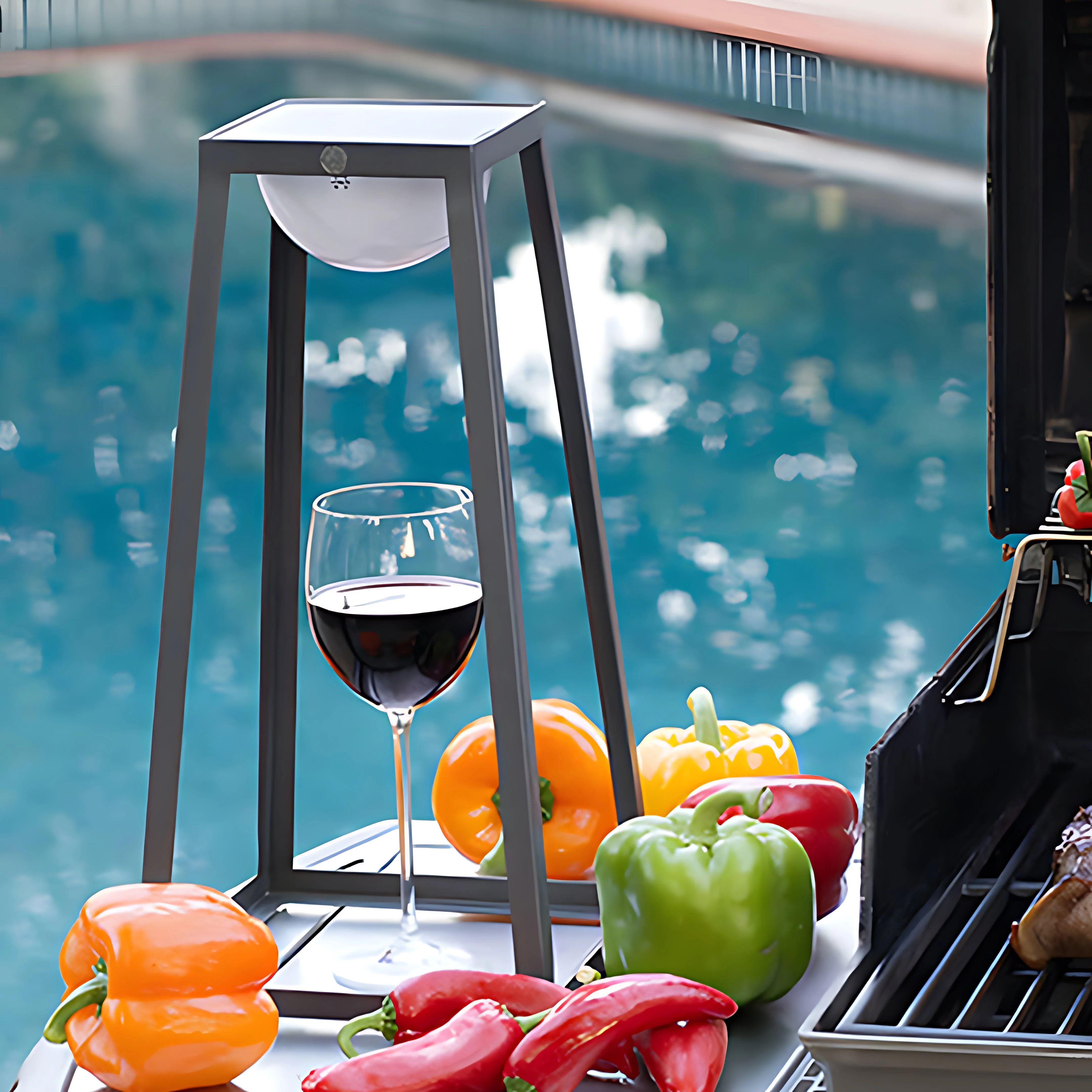 Galy Waterproof Frame Steel Outdoor Floor Lamp - Image 6